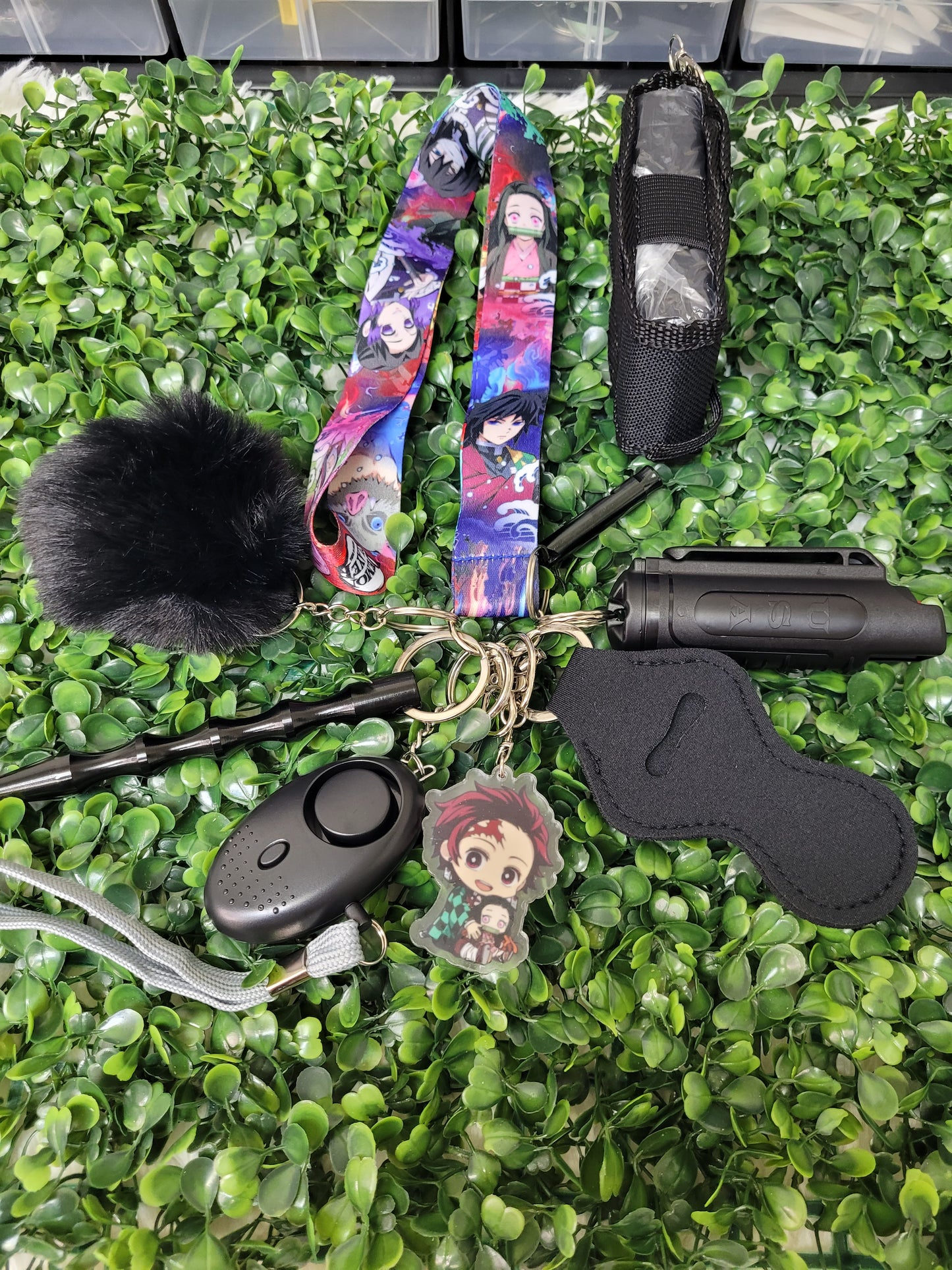 Anime Demon Slayer Keychain with taser