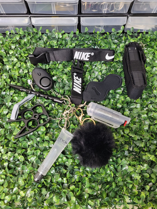 Black and White Nike Keychain