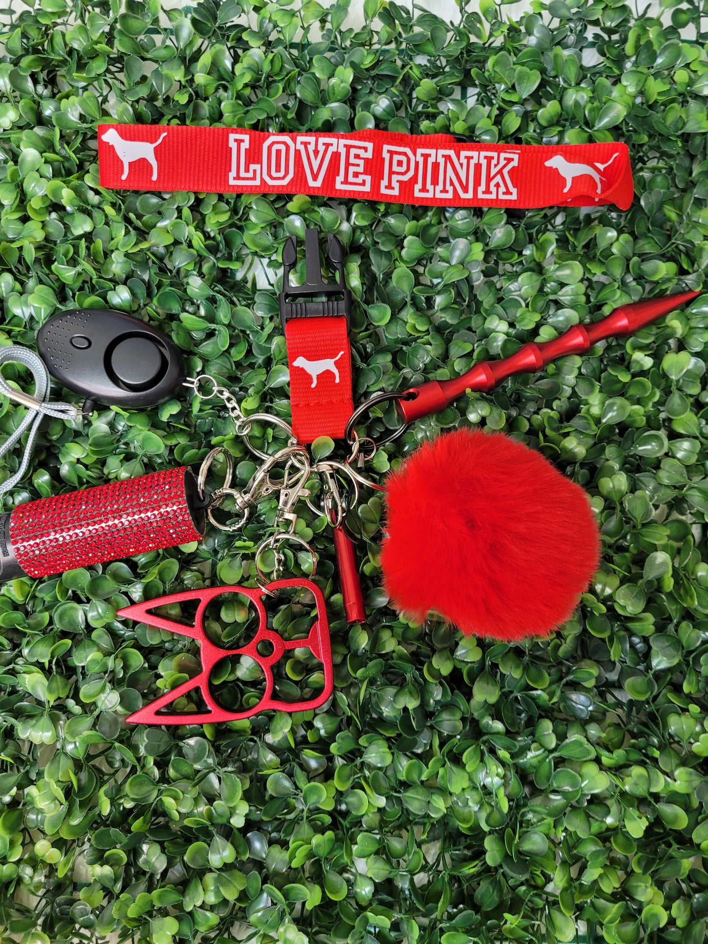 Love Pink Laynard Keychaina