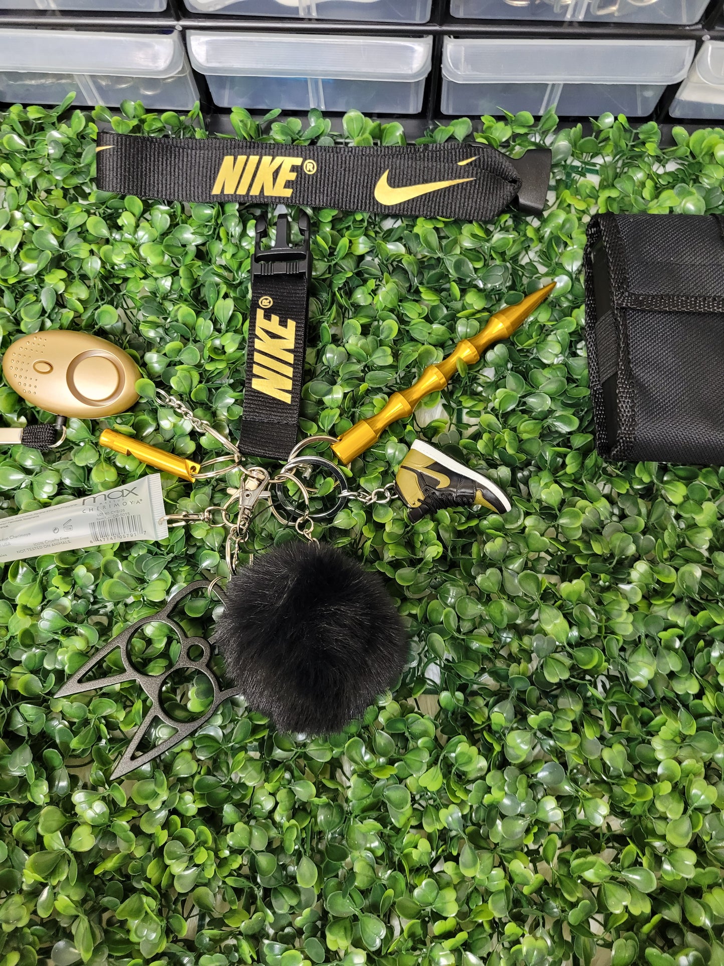 Nike Black and Gold Self Defense Keychain