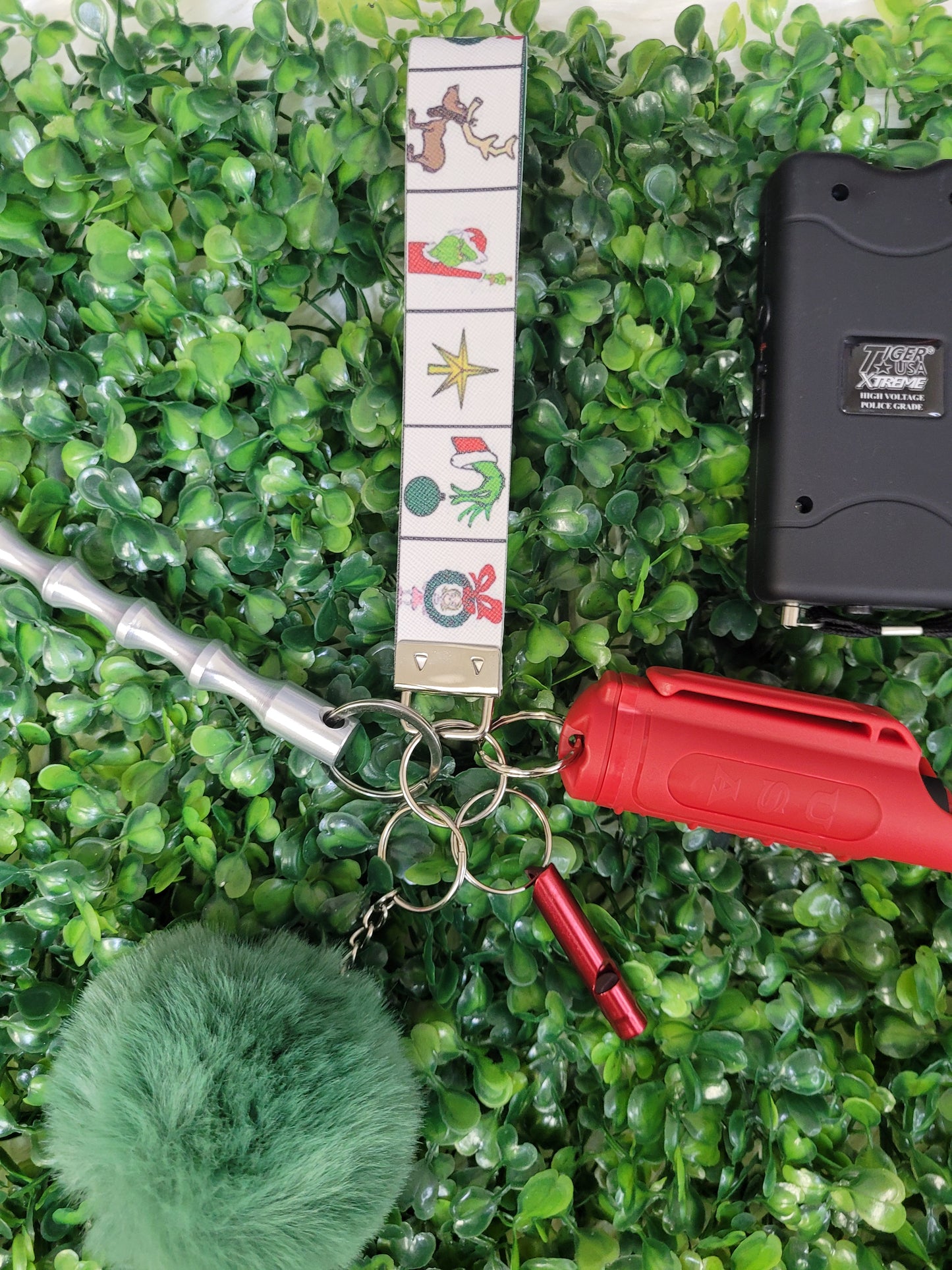 Christmas Themes Keychains with taser