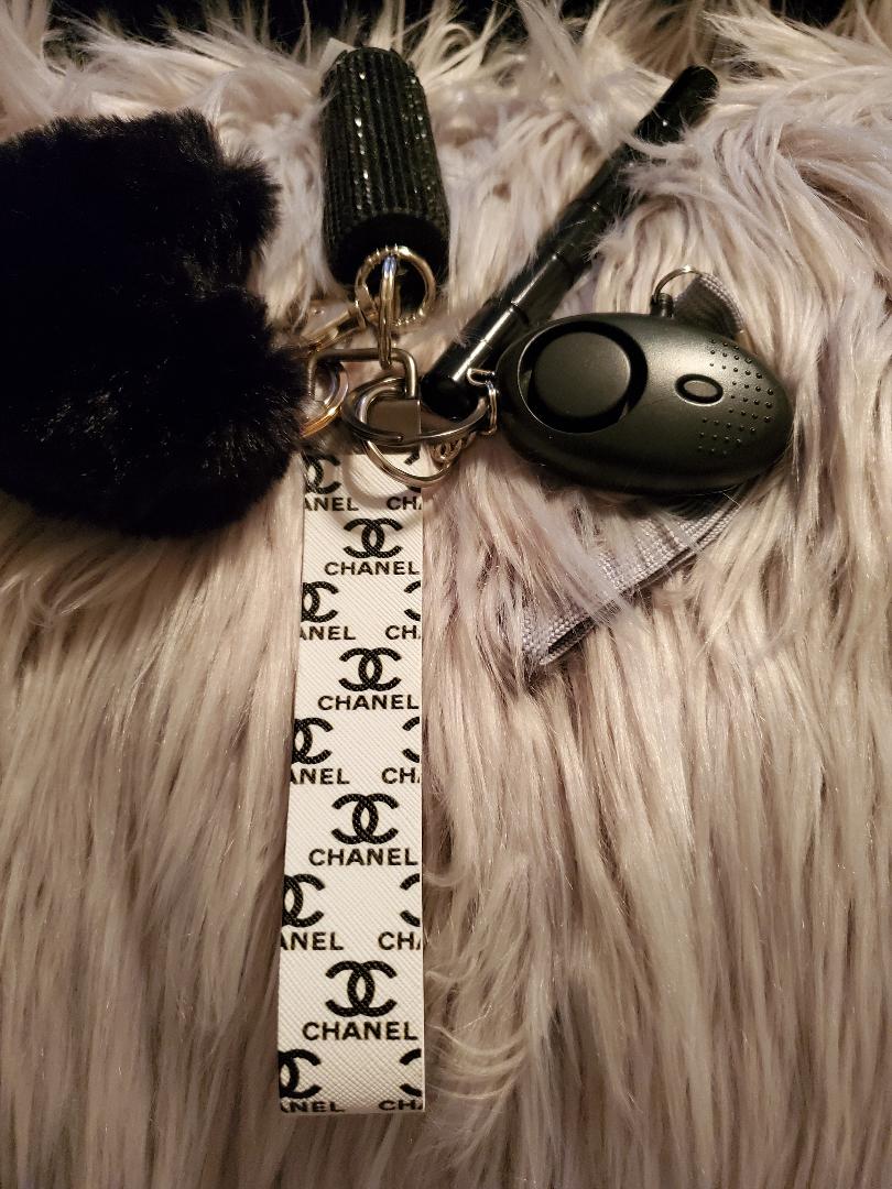 Chanel Print Self Defense Keychain with Stun Gun