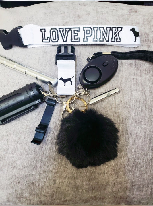 Black and White Love Pink with taser